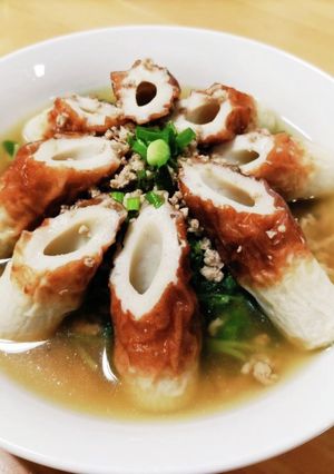 豆苗とそぼろの竹輪フラワー-レシピのメイン写真