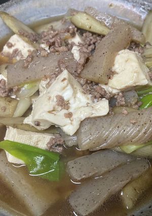 かんたん肉豆腐ー冷蔵庫の残りでー-レシピのメイン写真