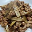 とっておきの一品!根野菜と豚肉の甘辛炒め