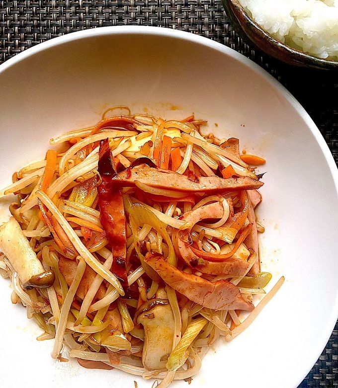 ガーリックネギ醤油でもやし炒め by クックWK7WOE☆ 【クックパッド