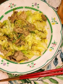豚肉とキャベツの塩コショー炒め-レシピのメイン写真
