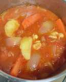 寒い日は　トマト缶でミネストローネ