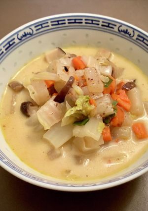 クリームチーズで♪根菜たっぷり和風スープ-レシピのメイン写真