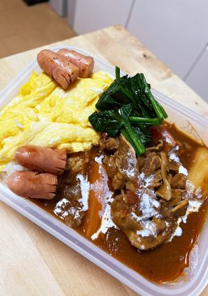 トマトのハヤシライス☆チーズオムレツ弁当-レシピのメイン写真