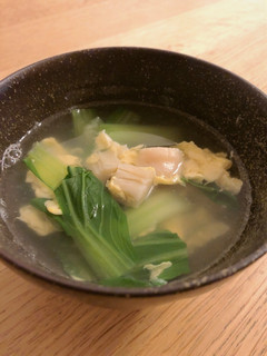 帆立貝柱とちんげん菜のスープ -レシピのメイン写真