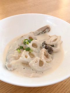 ぶりと蓮根の味噌クリーム煮-レシピのメイン写真