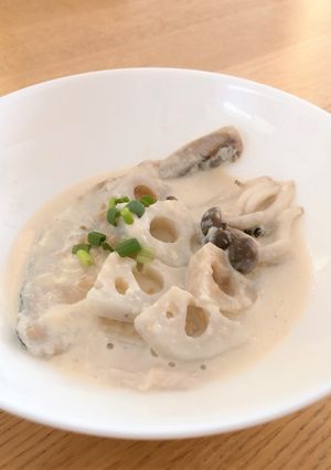 ぶりと蓮根の味噌クリーム煮-レシピのメイン写真