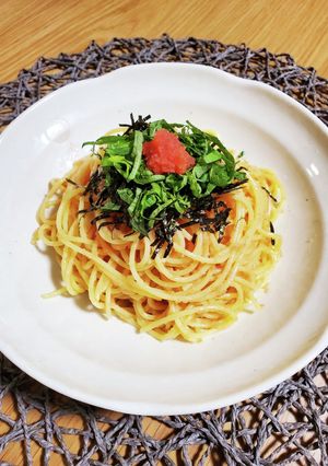 昆布茶で旨味UP!簡単!たらこパスタ-レシピのメイン写真
