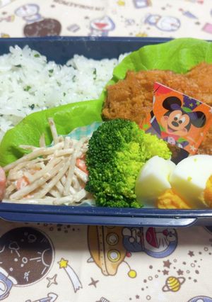 時短お弁当盛り付け記録　ひれかつ-レシピのメイン写真