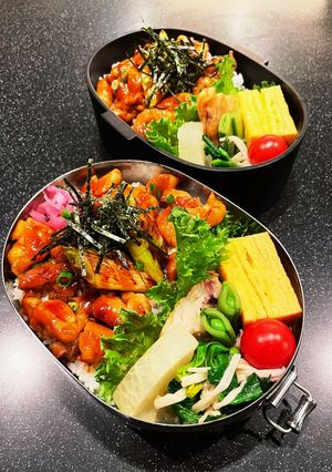 高校生弁当2023 2月9焼き鳥丼弁当-レシピのメイン写真
