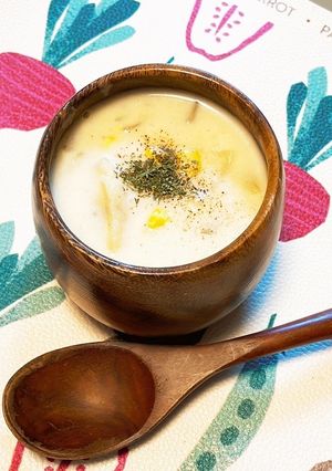 塩だらとコーンのクリームスープ-レシピのメイン写真