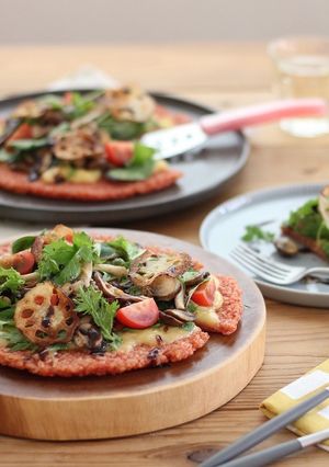 アルファ米とトマトジュースのライスピザ-レシピのメイン写真