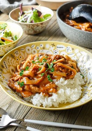 煮込み時間5分！ルー無しハッシュドポーク-レシピのメイン写真