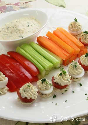 大豆ペーストのディップ【うずら.com】-レシピのメイン写真