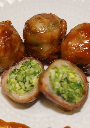 豚バラの逆ロールキャベツ-レシピのメイン写真