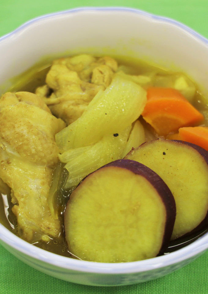 鶏手羽とさつまいものカレースープ-レシピのメイン写真