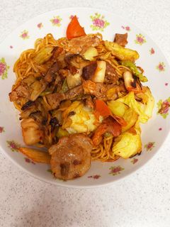 キムチ焼きそば 自分用-レシピのメイン写真