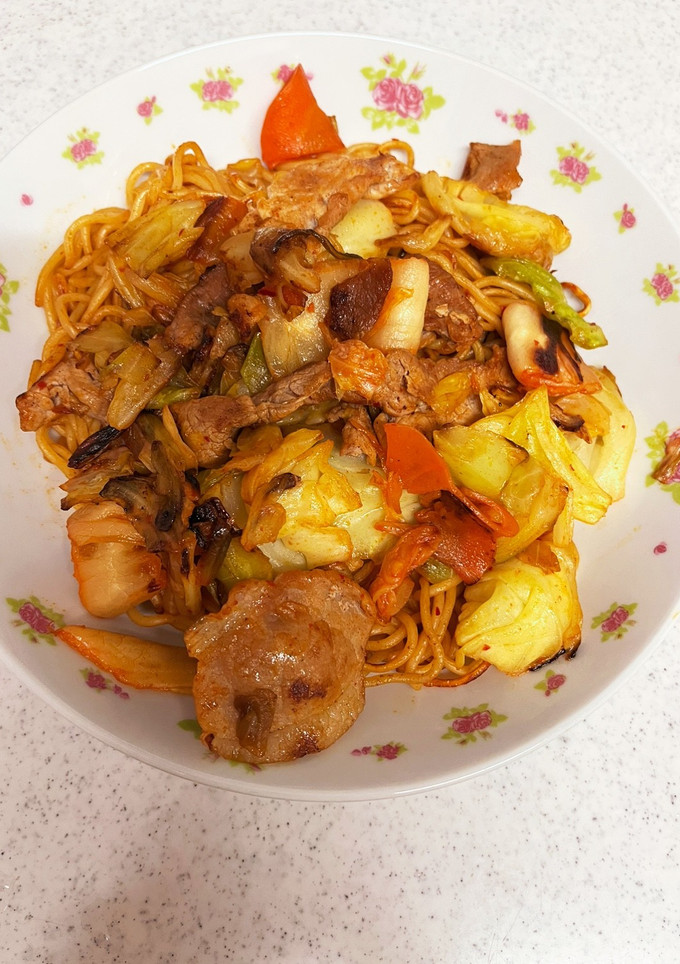 キムチ焼きそば 自分用-レシピのメイン写真