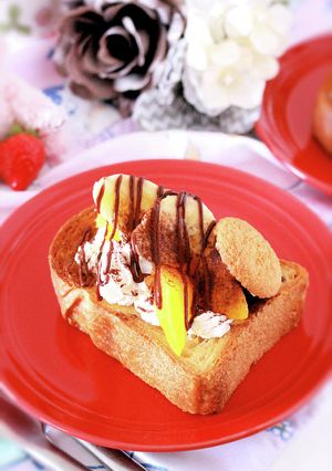 レトロなチョコレートパフェ風トースト-レシピのメイン写真