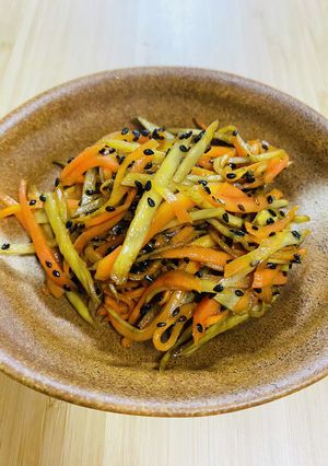 【黒ゴマ栄養満点！】きんぴらごぼう-レシピのメイン写真