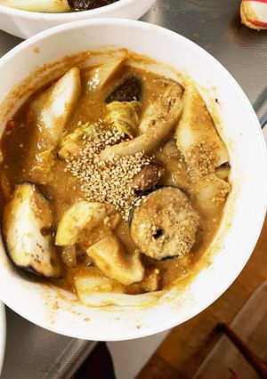 根菜茄子きな粉コク旨キムチ味野菜炒め風-レシピのメイン写真