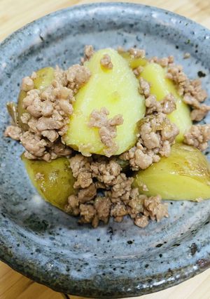 ほくほく新じゃが！ガーリックひき肉あん-レシピのメイン写真