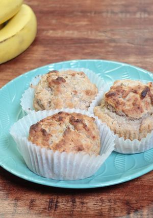 大麦でバナナカップケーキ♪-レシピのメイン写真
