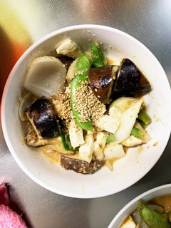 レンジ肉無豆腐きな粉松屋風ネギ塩野菜炒め-レシピのメイン写真