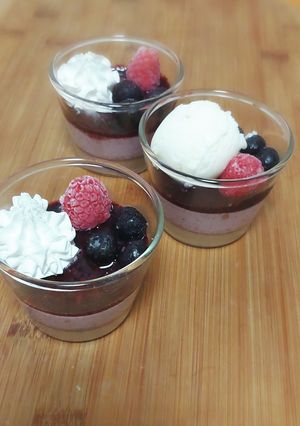簡単☆ブルーベリーとラズベリーのムース-レシピのメイン写真