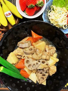 鶏肉と蓮根の煮物-レシピのメイン写真