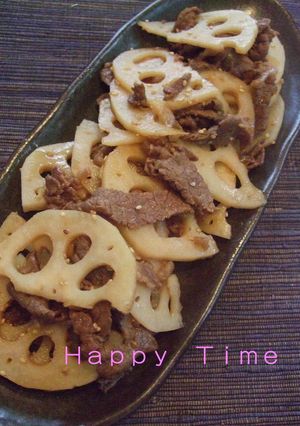 お酢でさっぱり✿レンコンと牛肉のきんぴら-レシピのメイン写真