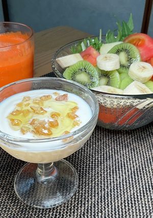 野菜+果物+豆乳グルト+にんじんジュース-レシピのメイン写真