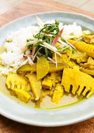 タケノコと豚肉のシイタケだしカレー-レシピのメイン写真