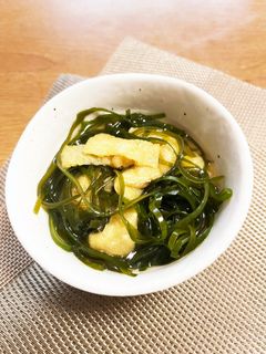 超簡単副菜!切り昆布と油揚げの煮物-レシピのメイン写真