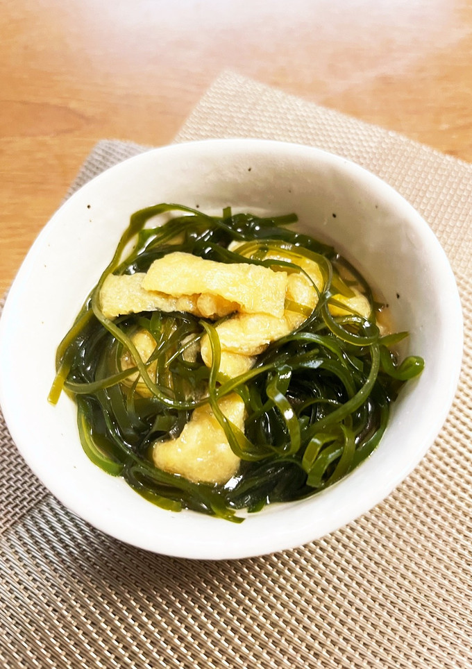 超簡単副菜！切り昆布と油揚げの煮物-レシピのメイン写真