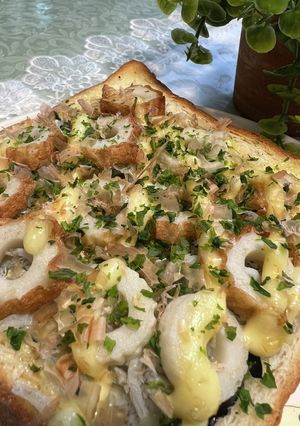 しらす＊海苔＊竹輪のトースト-レシピのメイン写真