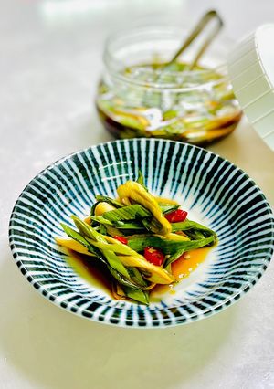 葉ニンニクの醤油漬け-レシピのメイン写真