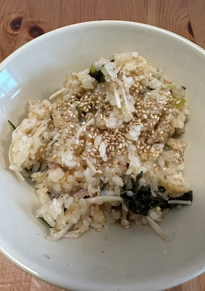 ツナ、小松菜、えのきの炊き込みご飯-レシピのメイン写真