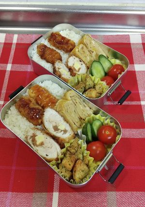 小４野球っ子へ♡ささみ梅チーズ巻弁当-レシピのメイン写真