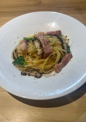 喜晴秘伝の特製塩出汁の和風パスタ-レシピのメイン写真