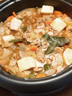 和風カレー味の蒸し豚鍋-レシピのメイン写真