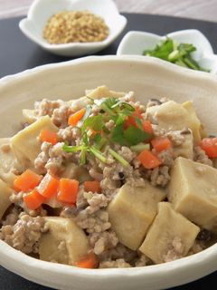 レンジで簡単!高野豆腐のそぼろ煮-レシピのメイン写真