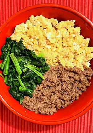 牛そぼろ三色丼-レシピのメイン写真