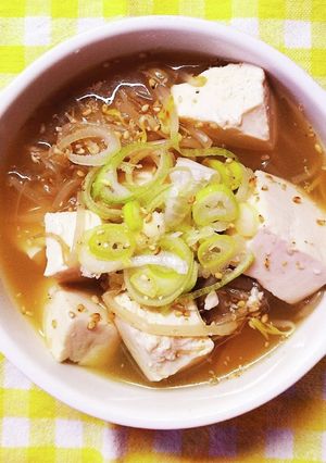 簡単！節約 豆腐と もやしの 中華スープ-レシピのメイン写真