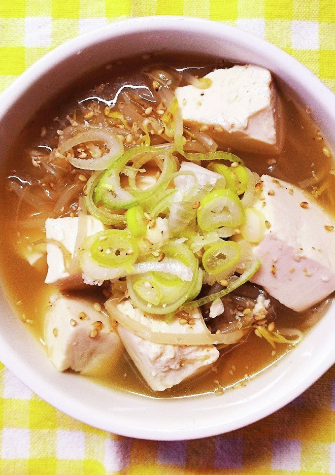 簡単！節約 豆腐と もやしの 中華スープ-レシピのメイン写真