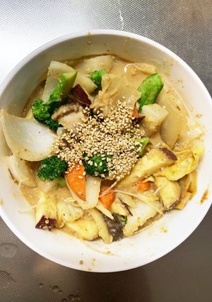 お一人様☆きな粉甘味噌根菜たっぷり野菜炒-レシピのメイン写真