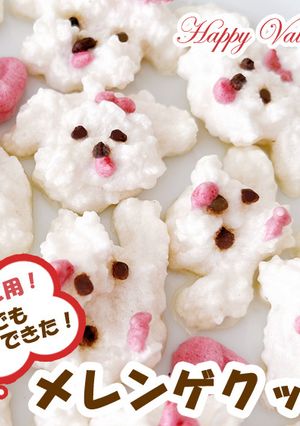 犬のおやつ ♥ ふわふわメレンゲクッキー-レシピのメイン写真