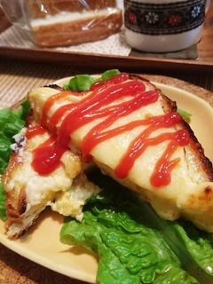 スクランブルエッグのトースト〜-レシピのメイン写真