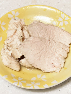 レンジで簡単、蒸し鶏-レシピのメイン写真