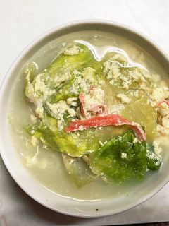 レタスと卵のスープ-レシピのメイン写真
